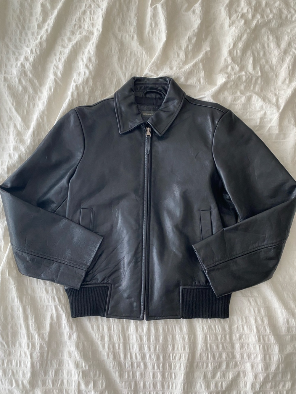 Vintage Banana Republic Leather Bomber jacket